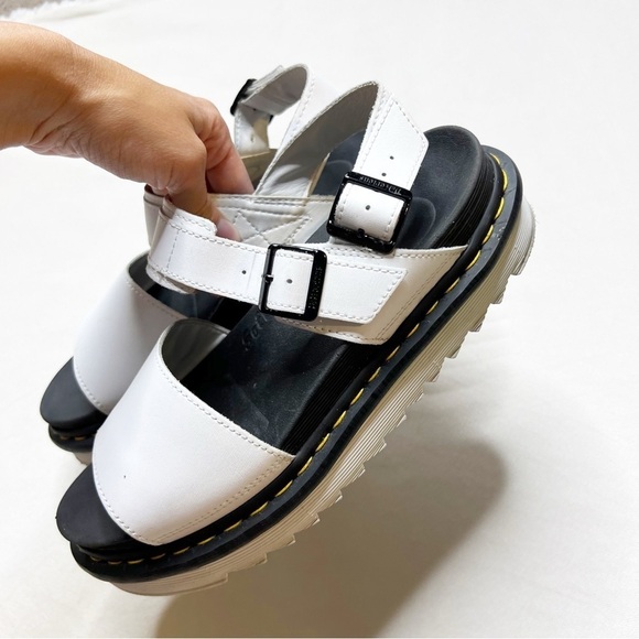 Dr. Martens Voss White Leather Strap Sandals - Picture 6 of 16